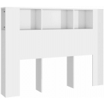 VIDAXL - ARMOIRE DE TÊTE DE LIT BLANC BRILLANT 140X18,5X104,5 CM