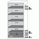 ARMOIRE SÉCURITÉ S-CLASSIC-90 S90.196.090.WDAS GRIS CLAIR