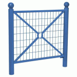 BARRIÈRE PROVINCE GRILLAGÉE 1.07 M BOULE - ZINC BLEU 5010 - PROCITY