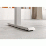 BUREAU À HAUTEUR RÉGLABLE-140X67CM-BLANC-ARGENT - HAMMERBACHER