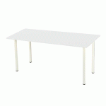 BUREAU STANDARD 120 X 80 X 75 CM DESIGN DROIT BLANC