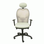 CHAISE JORQUERA EN MAILLE GRISE AVEC APPUI-TÊTE FIXE ET ASSISE BALI - GRIS CLARO