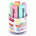 SURLIGNEUR STABILO BOSS COULEURS ASSORTIES PASTELS - POT À CRAYON DE 6
