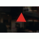 TRIANGLE POUR REPÉRAGE DES ACCÈS D'ÉVACUATION 450 MM ROUGE