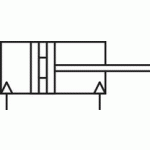 VÉRIN CYLINDRIQUE Ø 25 MM COURSE 125 MM NORGREN RM/8025/M/125