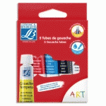 GOUACHE LEFRANC BOURGEOIS SANS COMPOSANTS TOXIQUES BOÎTE PEGBOARDABLE 5 TUBES 10ML - LOT DE 7
