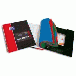 CAHIER TRIEUR OXFORD ORGANISERBOOK - SPIRALE - COUVERTURE POLYPRO - 160 PAGES - 5X5 - 24,5 X 31 CM
