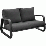 CANAPÉ ANTONINO 2 PLACES - GRAPHITE COUSSIN GRIS - PROLOISIRS