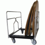CHARIOT PORTE-TABLES RONDES CHARGE MAXI. 300 KG