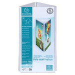 EXACOMPTA PRÉSENTOIR DE DOCUMENTS TRYPTIQUE DL CRISTAL - TRANSPARENT - LOT DE 5