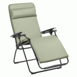 FAUTEUIL RELAX VITAL LAFUMA - TISSU POLYAMIDE - STRUCTURE MÉTAL NOIR - VERT