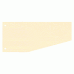 INTERCALAIRES TRAPÈZE UNIS JAUNES PERFORÉS BRUNEAU CARTE RECYCLÉE - 105 X 240 MM - PAQUET DE 100
