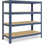 SHELFPLAZA - HOME 100X75X45CM ÉTAGÈRE CHARGE LOURDE BLEU / ETAGERE METALLIQUE 4 NIVEAUX / 175KG CAPACITÉ CHARGE / ETAGERE EN METAL, ÉTAGÈRES DE