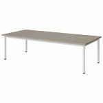 TABLE MALIBU 180X80 T1 4P STRA ABS GRIS U727/BLC 9016
