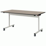 TABLE MALIBU RAB. 160X80 T6 DL ST CHÊNE 1146/NOIR BLC 9016 - MANUTAN EXPERT