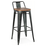 TABOURET DE BAR DESIGN KARY 94CM NOIR - PARIS PRIX