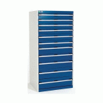 ARMOIRE D\'AT. À TIROIRS CUBIO SL-8516-11.1 GRIS CLAIR/BLEU - MANUTAN COLLECTIVITÉS