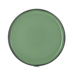 ASSIETTE PLATE ROND VERT PORCELAINE Ø 21 CM CARACTERE REVOL