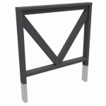 BARRIÈRE CANOPÉE 120 CM À SCELLER - GRIS - ESPACE URBAIN