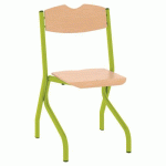 CHAISE TIM AST - T6 - PIÈTEMENT ACIER - HÊTRE NATUREL/VERT GRANNY - RODET