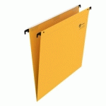 LOT DE 25 - DOSSIER SUSPENDU POUR TIROIRS KRAFT STANDARD BRUNEAU FOND NORMAL JAUNE