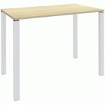 TABLE HAUTE 4 PIEDS L140XH105XP60CM ERABLE/PIED BLANC - SIMMOB