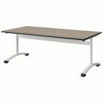 TABLE MALIBU 160X80 T3 DL STR ANTIB CHÊNE 1146/NOIR BLC 9016
