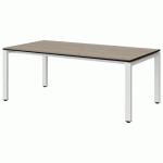 TABLE MALIBU 160X80 T3 SOUDÉ STRA CHÊNE 1146/NOIR BLC 9016