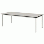 TABLE MALIBU 180X80 T3 4P STRA BLC SE W911/NOIR BLC 9016