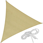 TECTAKE - VOILE D'OMBRAGE TRIANGULAIRE, BEIGE - TOILE SOLAIRE, TOILE D´OMBRAGE, VOILE SOLAIRE - 300 X 300 X 300 CM - BEIGE