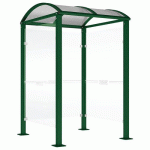 ABRI CAISSE VOÛTE 1.50 M AVEC BARDAGES LATÉRAUX - VERT 6005 - PROCITY