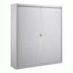 ARMOIRE HAUTE À RIDEAUX DÉMONTABLES LARGEURS SPÉCIFIQUES 200 X 180 CM UNICOLORE - GRIS