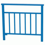 BARRIÈRE VENISE 1 M STRUCTURE BARREAUX - ZINC BLEU 5010 - PROCITY