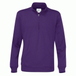COTTOVER SWEATSHIRT COL ZIPPÉ UNISEX - CERTIFIÉ GOTS VIOLET - TAILLE XL