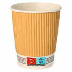 GOBELET EN CARTON RIPPLE WALL - 20/27,6 CL - LOT DE 100