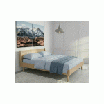 LIT LARGUE  BOIS NATUREL 120X190 CM