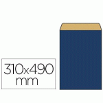 LOT DE 250 - POCHETTE KRAFT VERGÉ 60G 310X80X490MM COLORIS BLEU