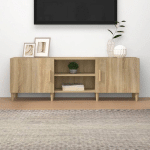 VIDAXL - MEUBLE TV CHÊNE SONOMA 150X30X50 CM BOIS D'INGÉNIERIE