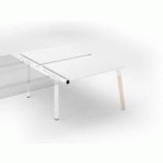 PÔLE DE 2 BUREAUX DROITS L 120 X P 80 CM PIÉTEMENT MÉTAL - ÉLÉMENT SUIVANT - BLANC