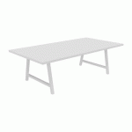 TABLE DE RÉUNION SYNERGY L 240 X P 120 X H 74 CM PIED MÉTAL BLANC PLATEAU BLANC