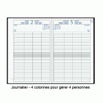 AGENDA JOUNALIER EXACOMPTA PLANIFIÉ 21 RENDEZ-VOUS - ANNÉE 2027 - 13,5 X 21 CM NOIR