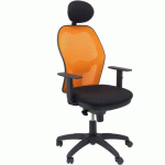 CHAISE JORQUERA AVEC APPUI-TÊTE ORANGE/NOIR - PIQUERAS Y CRESPO