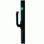 CRÉMONE POMPIER À POIGNÉE ROTATIVE ALUMINIUM CITY 43003 - EN APPLIQUE - FINITION NOIR ISEO