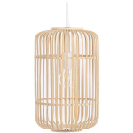 LAMPE SUSPENSION EN BAMBOU ASPECT NATUREL E27 MAX. 40W ÉCLAIRAGE POUR SALON OU SALLE À MANGER DE STYLE BOHO OU TRADITIONNEL BELIANI - BOIS CLAIR