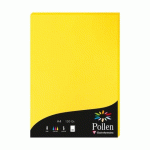 LOT DE 2 - ETUI DE 50 FEUILLES POLLEN 210X297MM 120G/M2 - JAUNE SOLEIL
