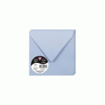 LOT DE 4 - PAQUET DE 20 ENVELOPPES POLLEN 140X140MM 120G/M2 - BLEU LAVANDE