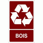 PANNEAU RECYCLAGE DÉCHETS BOIS