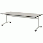 TABLE MALIBU 180X80 T3 DL ST ANTIB BLC SE W911/NOIR BLC 9016