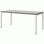 TABLE MALIBU 180X80 T6 SOUDÉ ST BLC SEL W911/NOIR BLC 9016