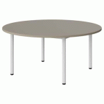 TABLE MALIBU Ø 120 T2 4P STRA ABS GRIS U727/BLC 9016